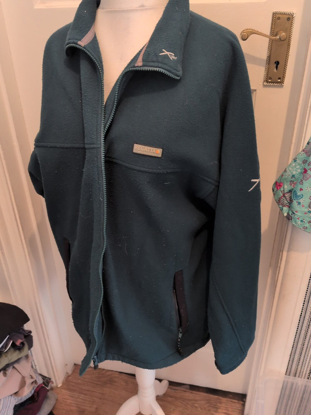 Regatta Large 42" Green Bobbling Full Zip Jumper