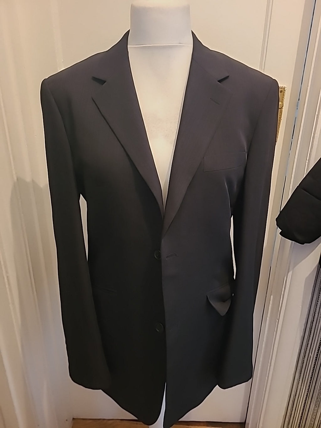 Mens San Luca Size 40R Black Padded Lined Blazer