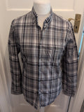 Gap Slim Fit Small Grey Check Long Sleeve Shirt