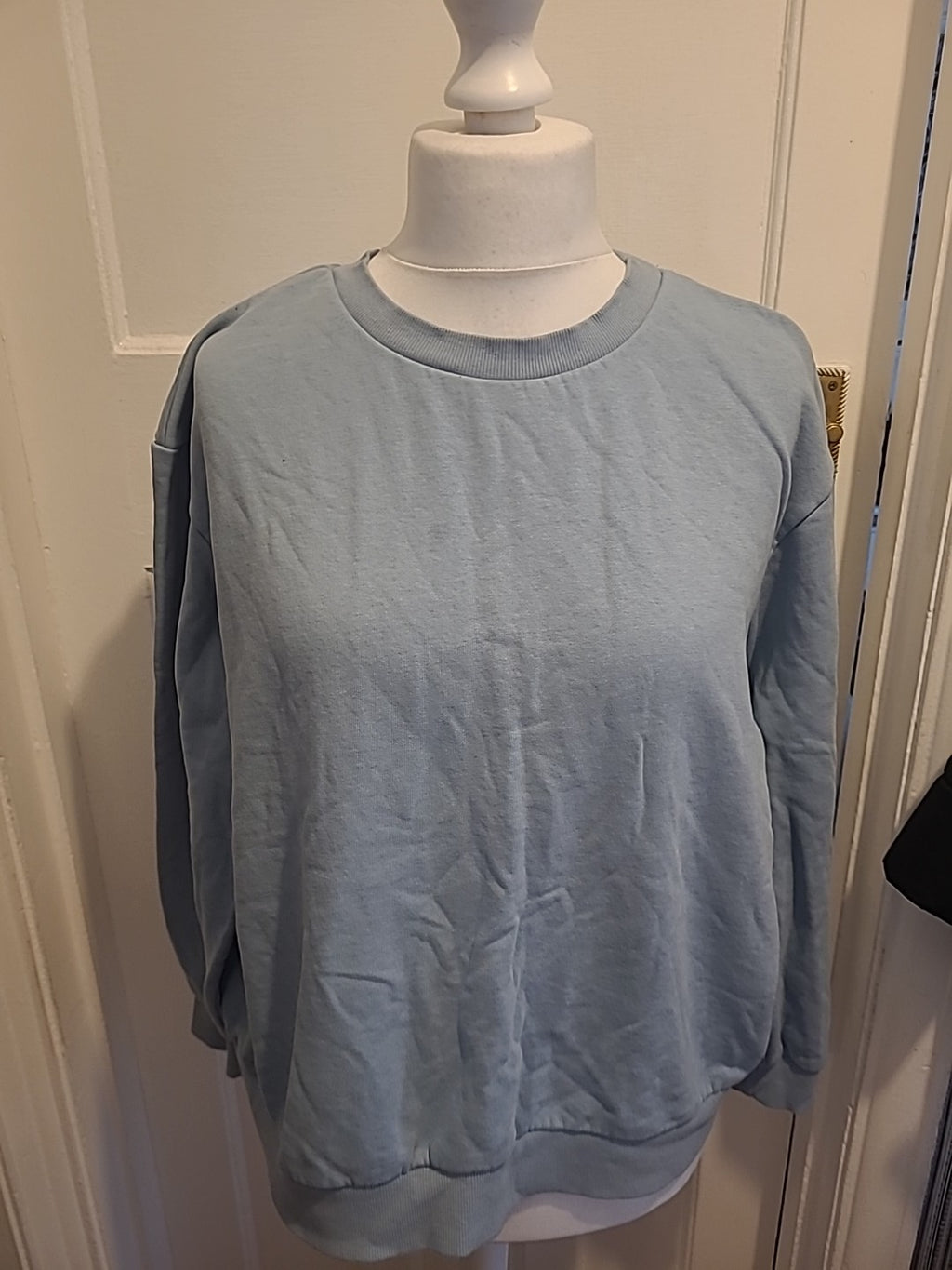 Ladies Marks And Spencer Size L Blue Pullover Jumper