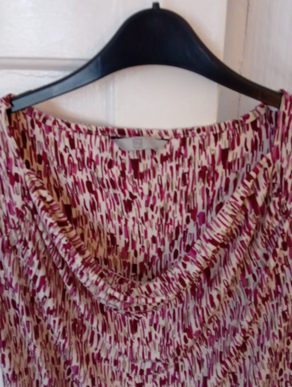 Ladies TU Burgundy Cowl Neck Top Size 12