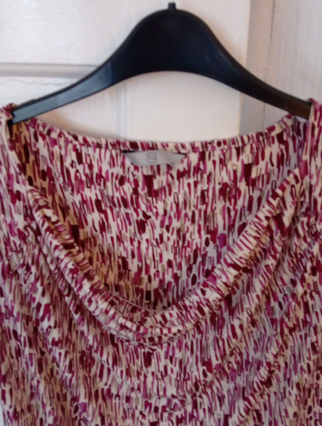 Ladies TU Burgundy Cowl Neck Top Size 12