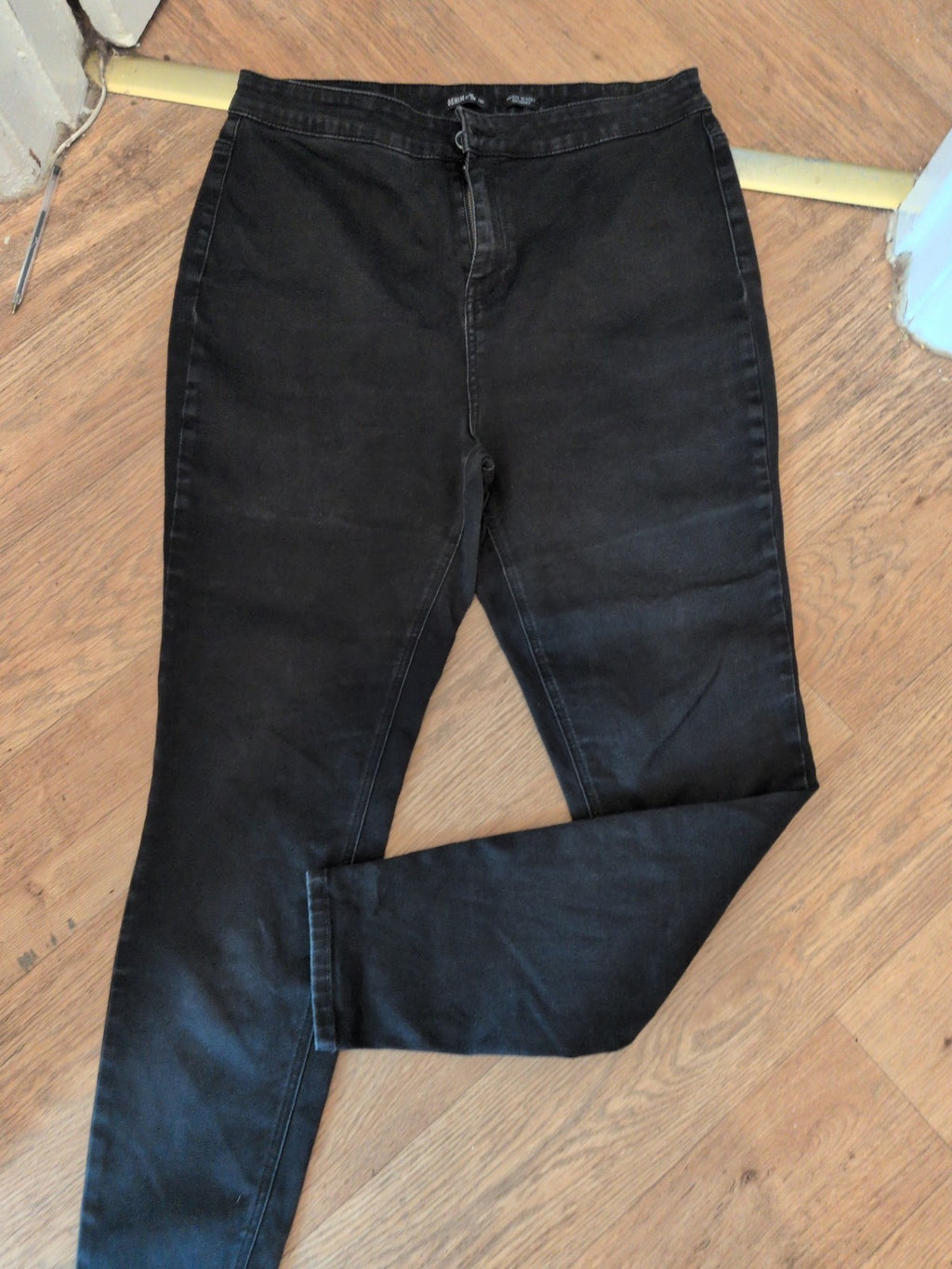 Ladies Denim By TU 18L High Waist Skinny Black Jeans