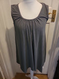 Ladies Size XL Grey Sleeveless Flowy Longline Blouse