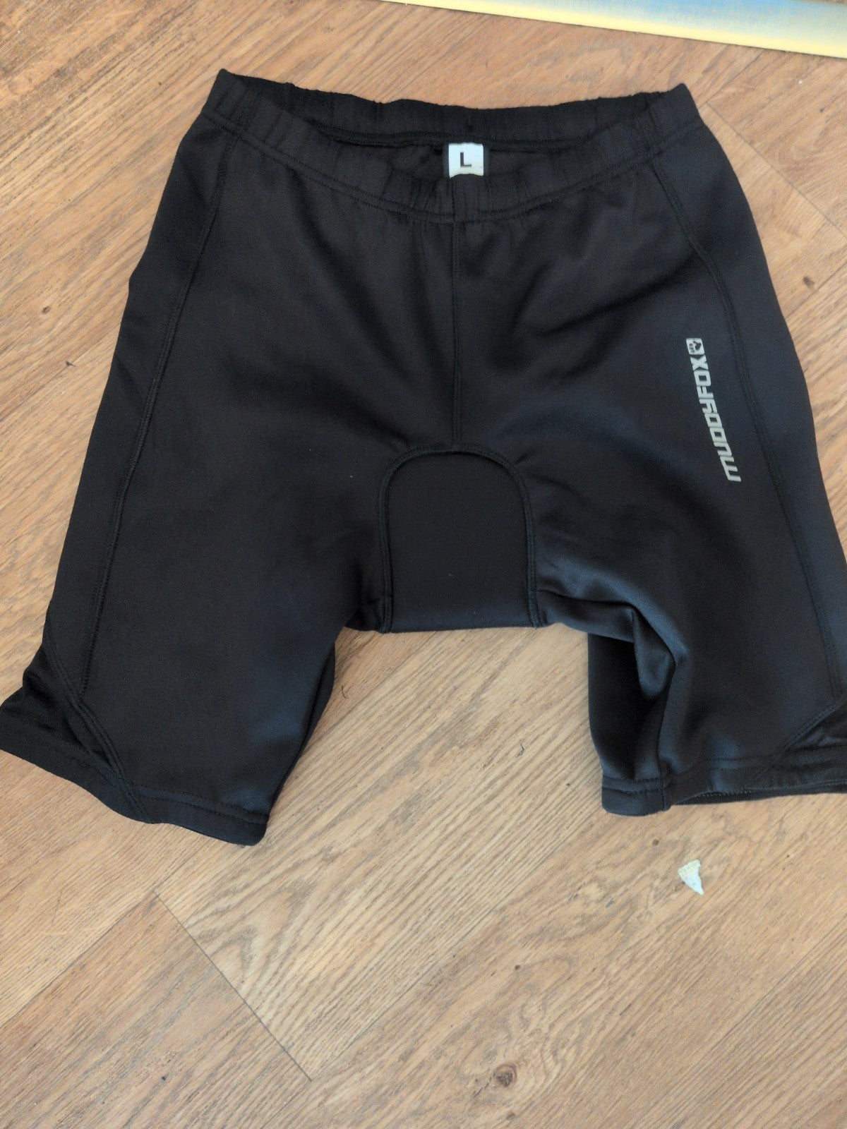 Muddyfox Large Black Elasticated Bib Shorts