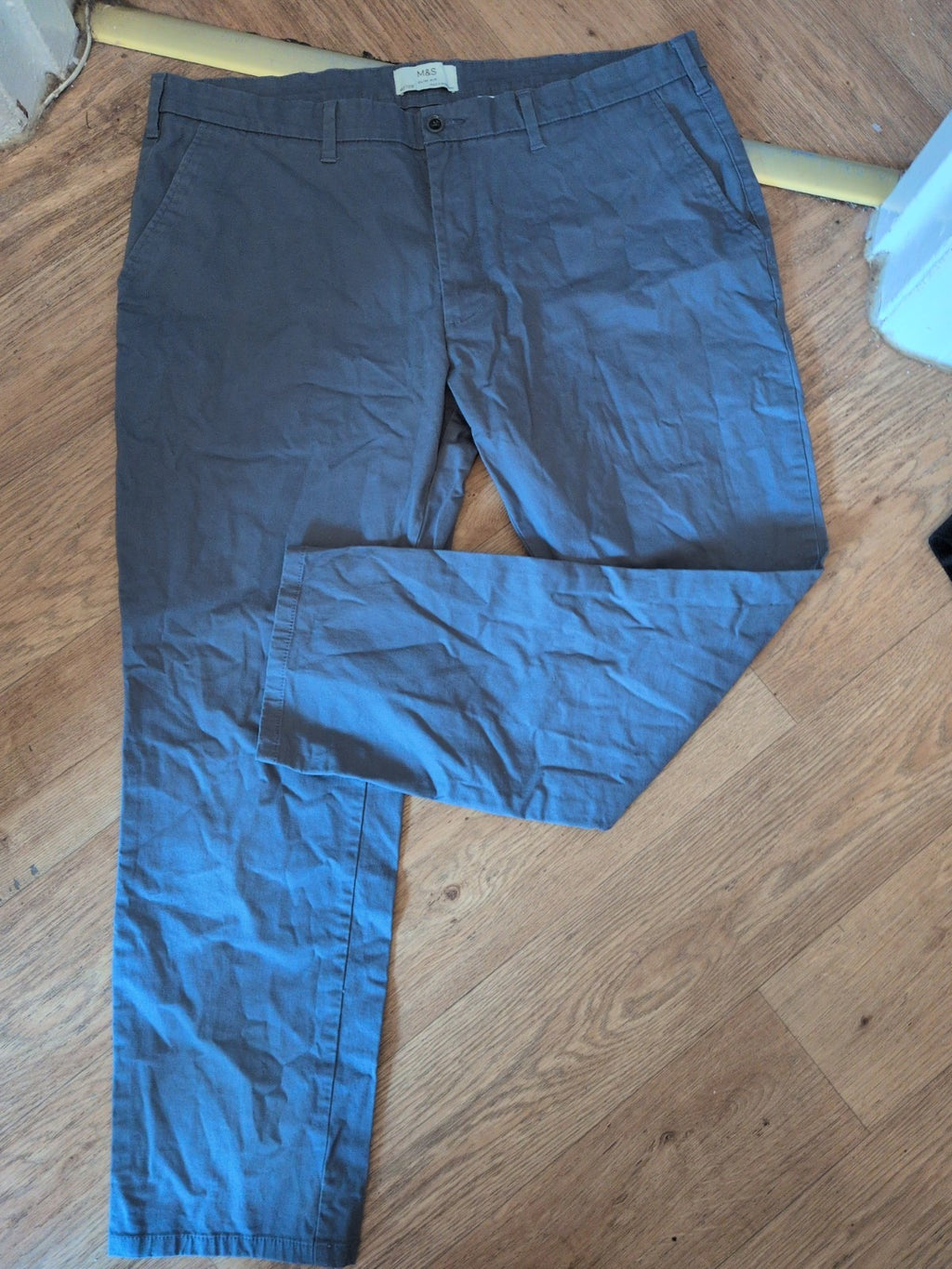 M&S Slim Fit 40/29" Light Blue Trousers Chino