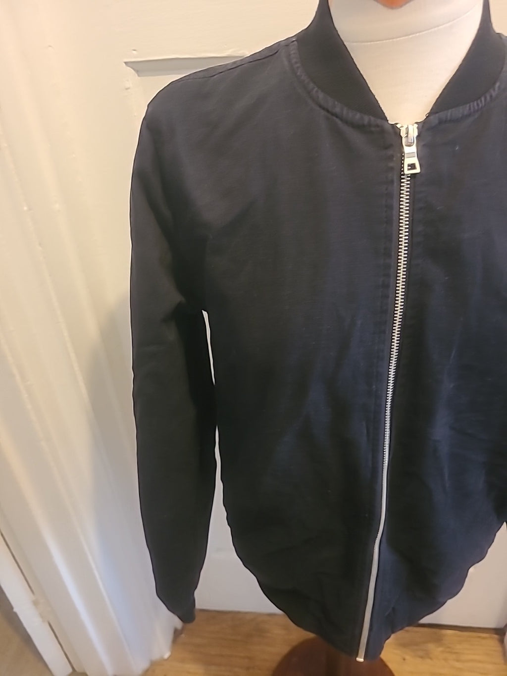 Mens Topman Size XS Black Zip Through Lined Jacket