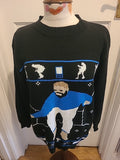 Mens Sapphire Size XL Black Long Sleeved Jumper