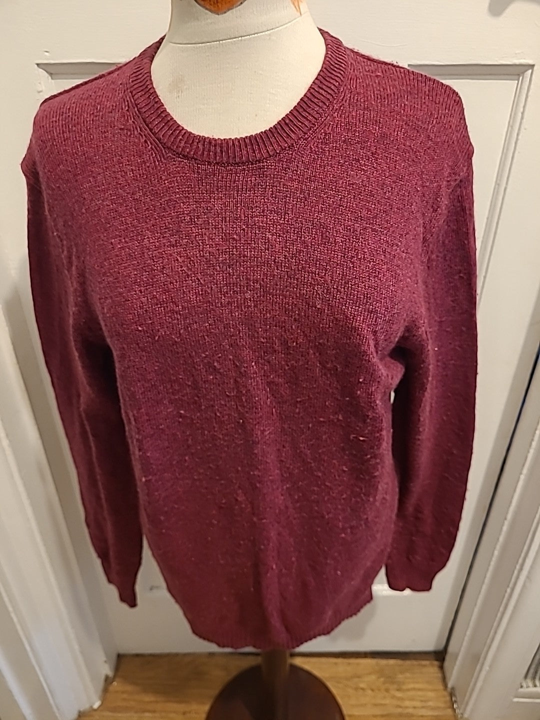Mens Debenhams Size Small Purple Wool Blend Pullover Jumper