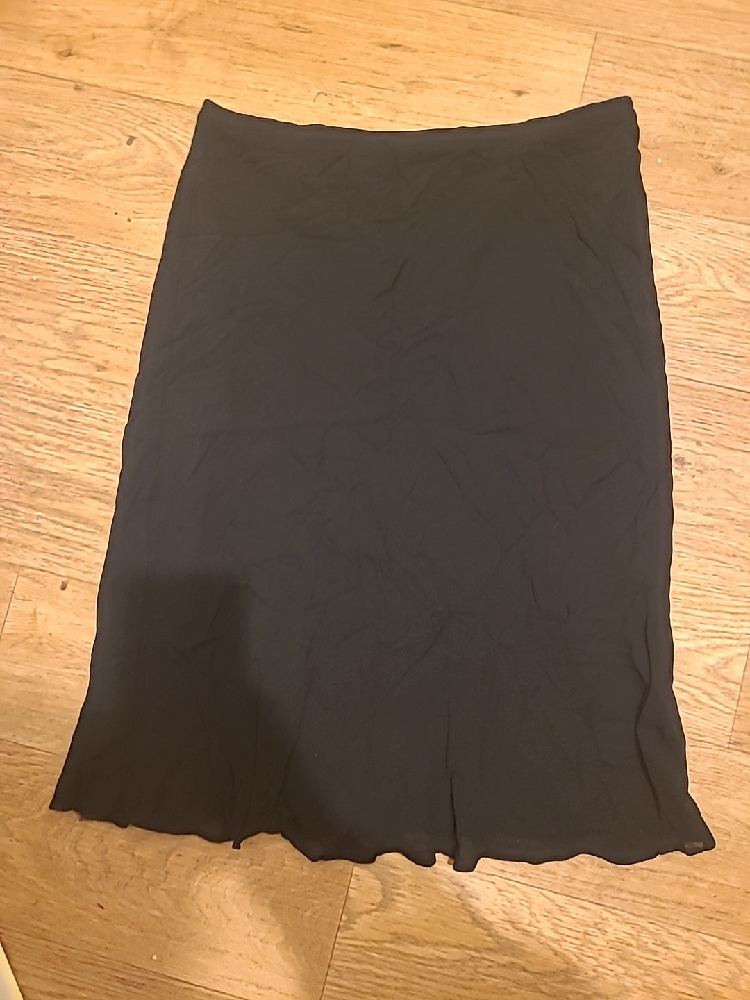 Ladies Marks And Spencer Size 12 Black 26 Inch Waist Lined 24" Length Skirt