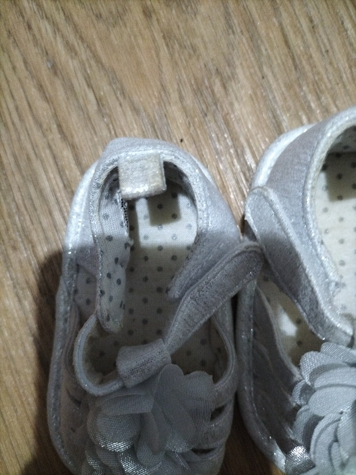 Baby Girls 3-6 Months White Frilly Soft Shoes