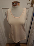 Ladies Size XL Beige Sleeveless Vest Tank Top