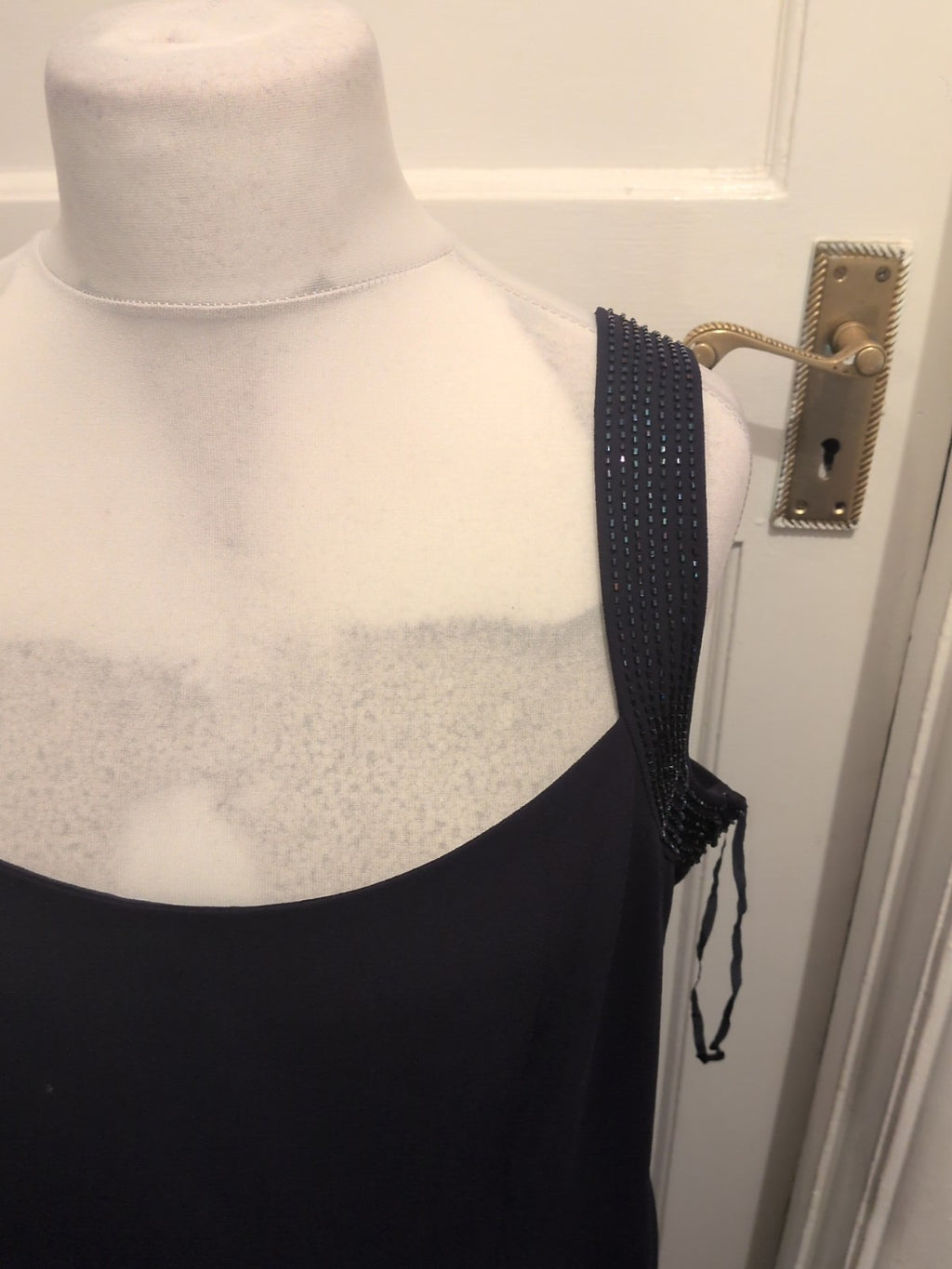 Ladies Windsmoor Size 18 Navy Lined Sleeveless Dress