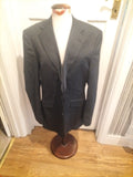 Mens Limehous Size 42L Black Striped Blazer