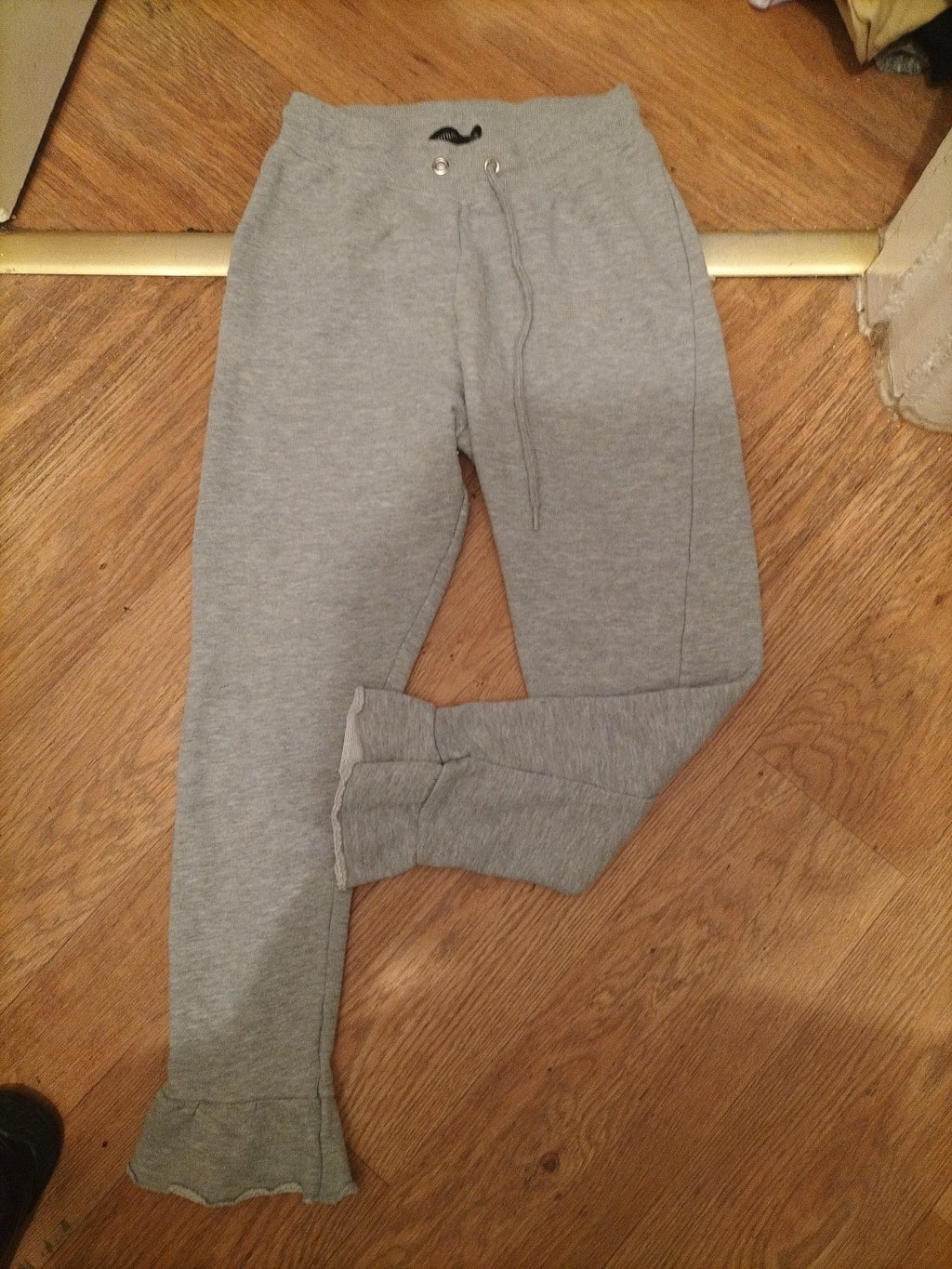 Prettylittlething 10 Grey Jogger Drawstring Needs Pulling Through