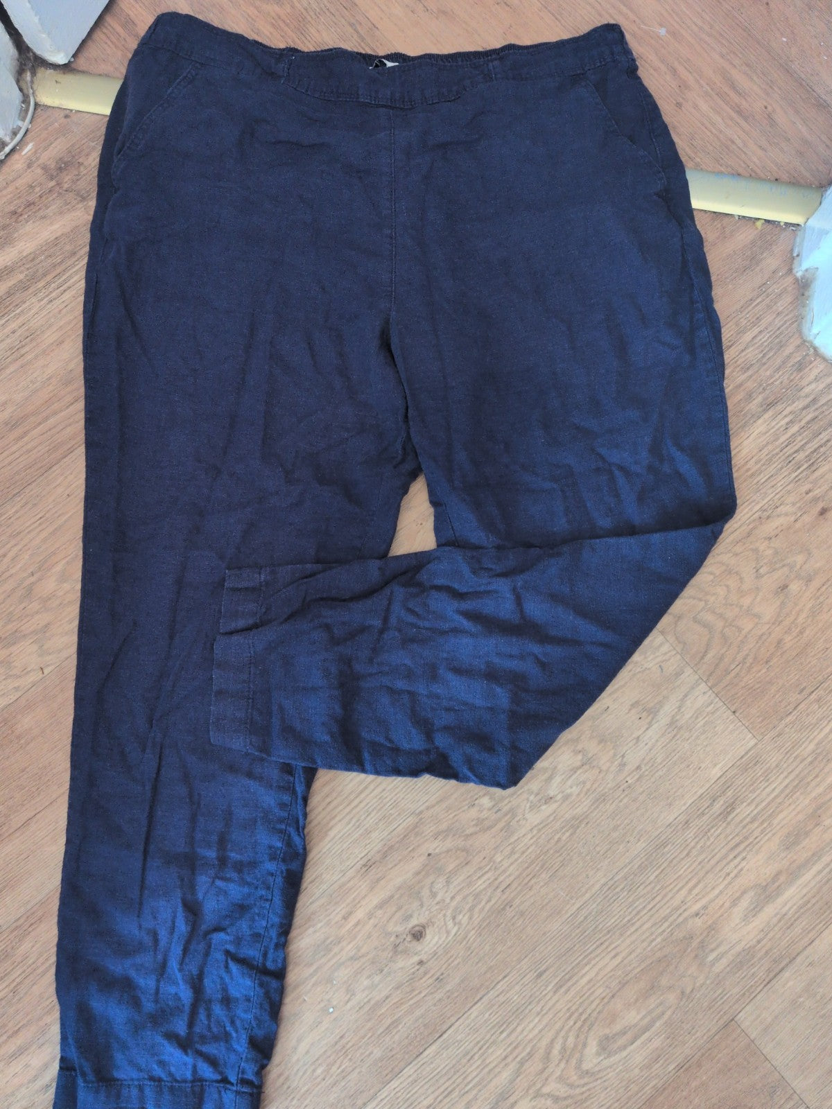 Ladies Tu Size 18 Navy Elasticated Trousers