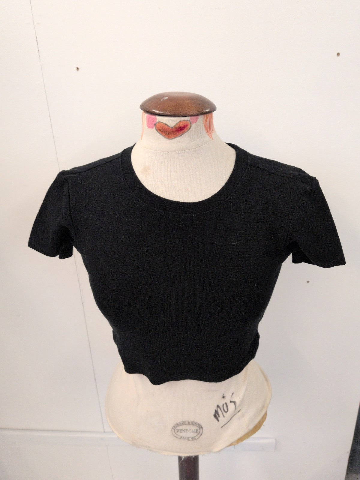 Zara Small Black Short Sleeve Crop T-shirt