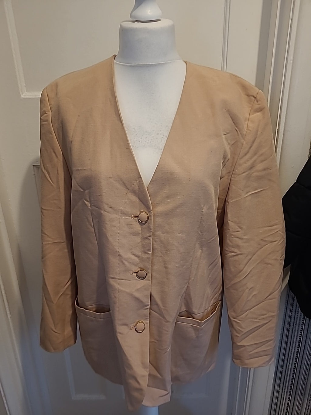Ladies Size 20 Pale Blush Padded Lined Blazer