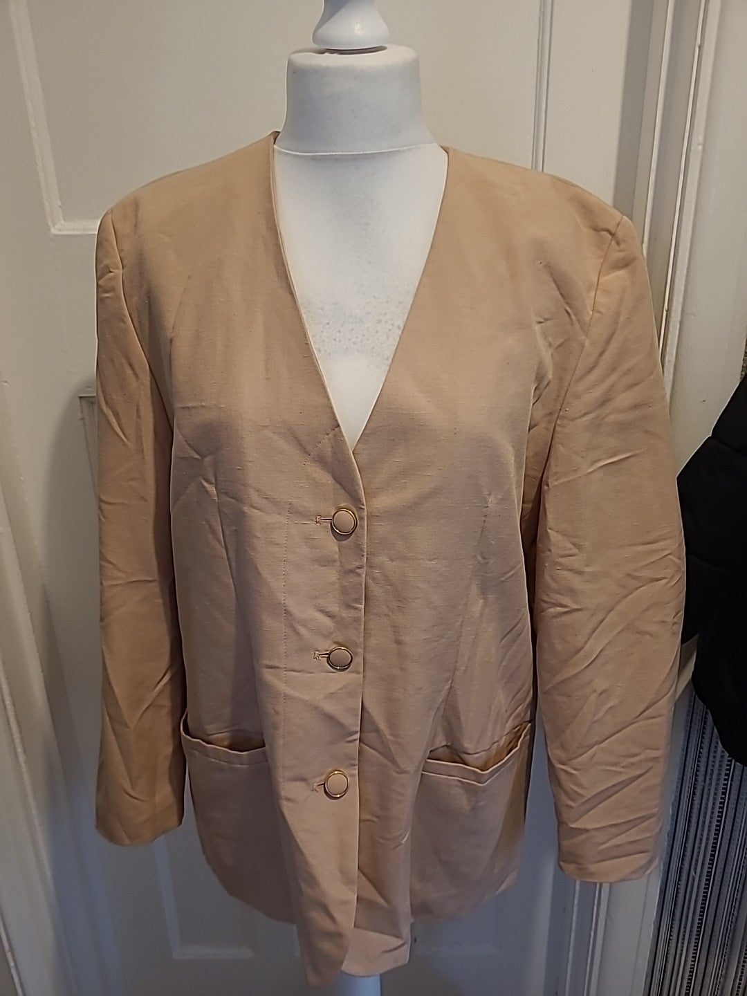Ladies Size 20 Pale Blush Padded Lined Blazer
