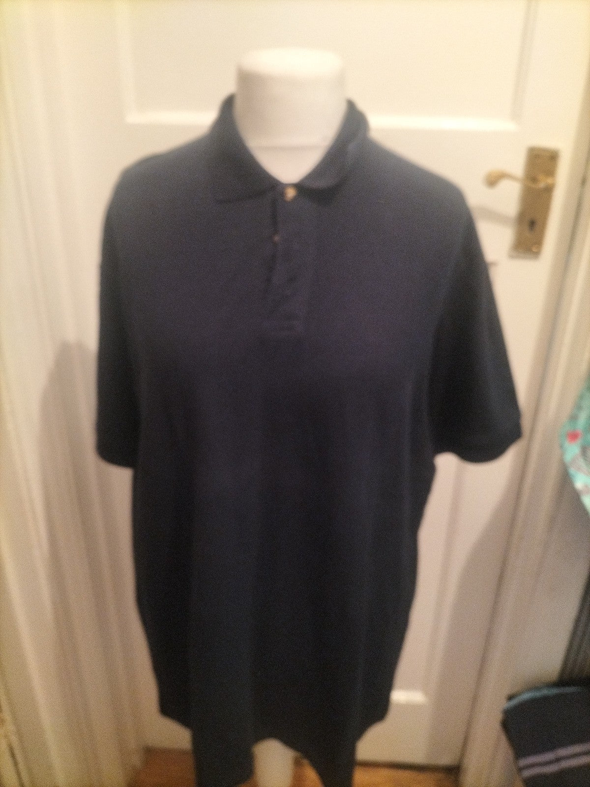 B&C 2XL Navy Short Sleeve Polo