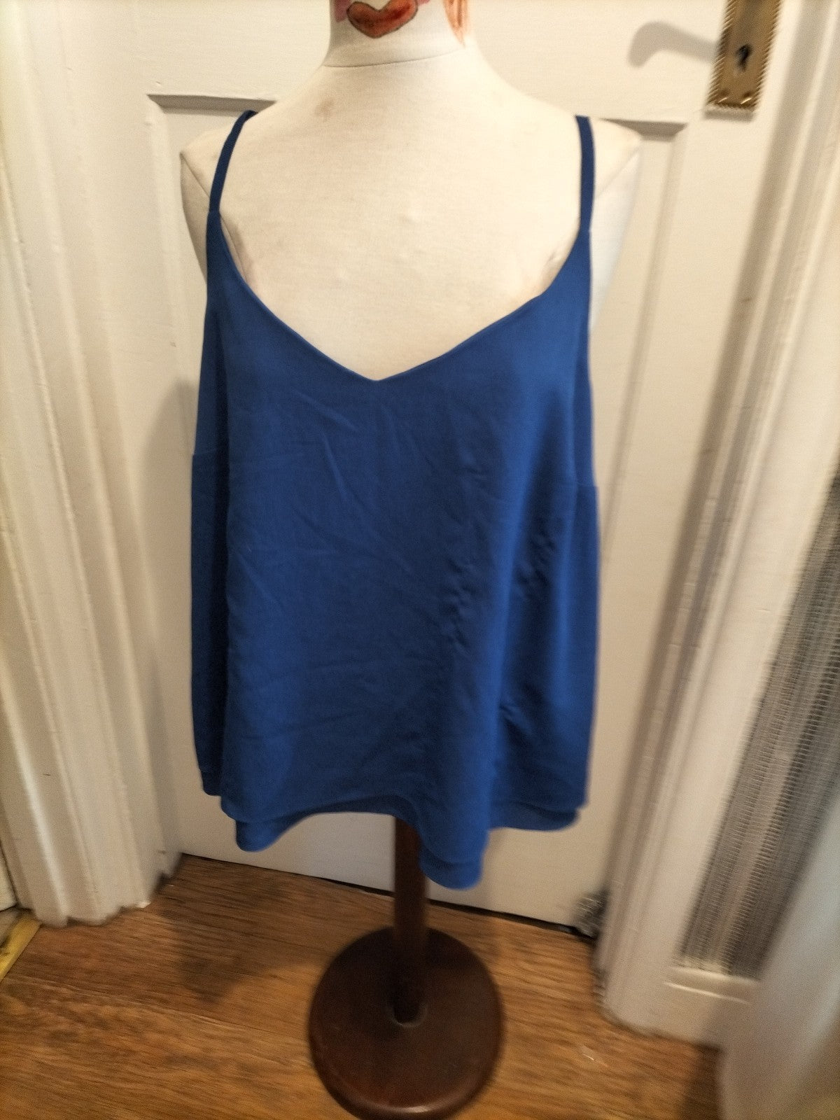 Ladies George Size 22 Deep Blue Sleeveless Blouse