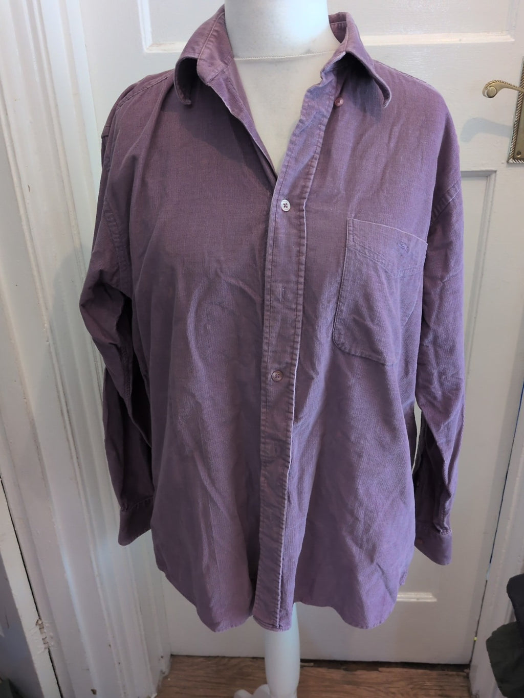 Renoir 4 Purple Long Sleeve Shirt Marked Neck