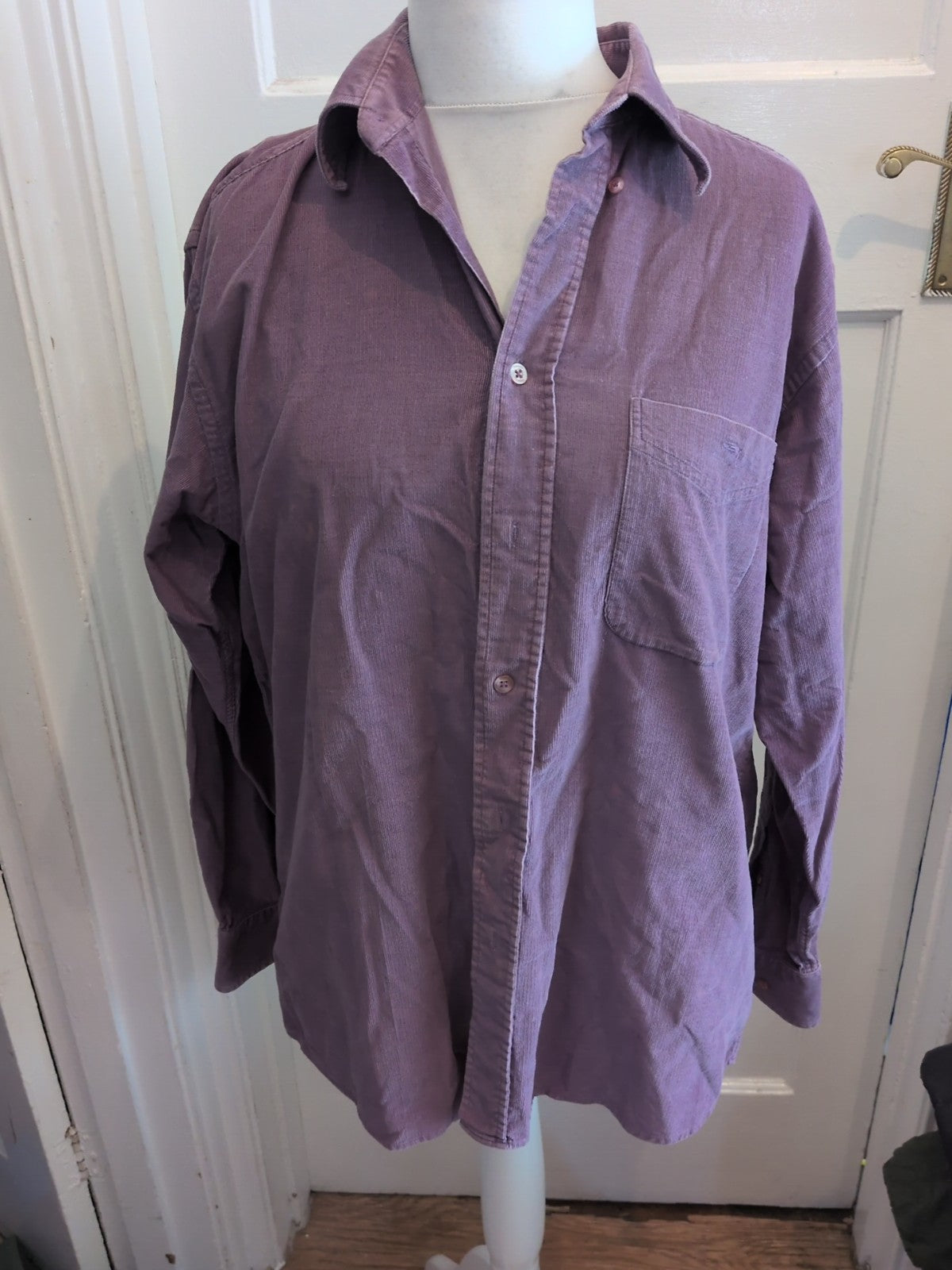 Renoir 4 Purple Long Sleeve Shirt Marked Neck