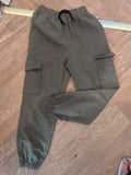Boys 10 Years Green Cargo Trousers Elasticated