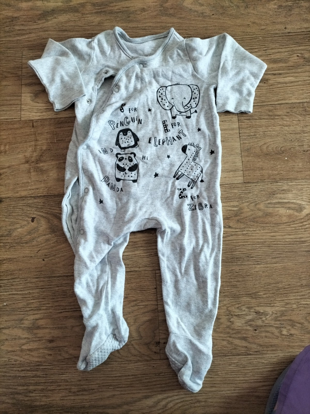 Boys George 9-12 Months Elephant Babygrow