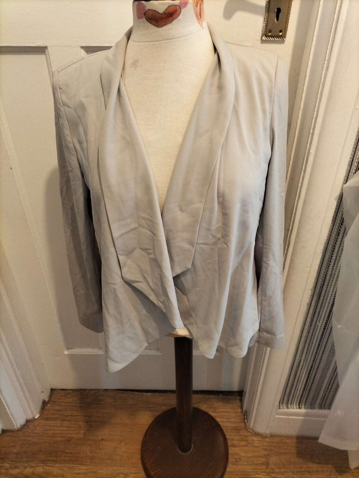 Ladies H&M Size 8 Grey Padded Lightweight Blazer