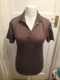 Autograph Small Supima Cotton Metallic Grey/Green Short Sleeve Polo