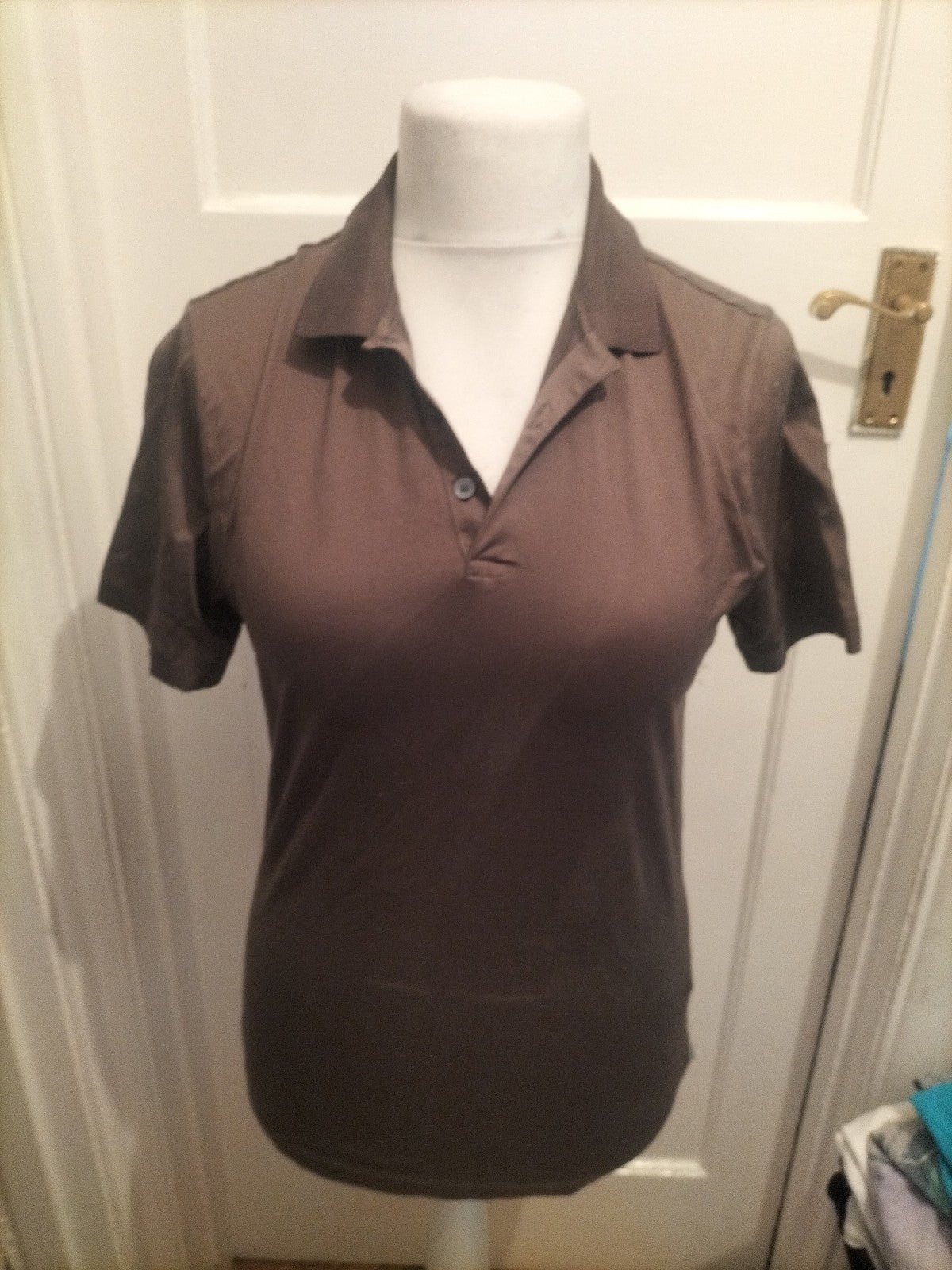 Autograph Small Supima Cotton Metallic Grey/Green Short Sleeve Polo