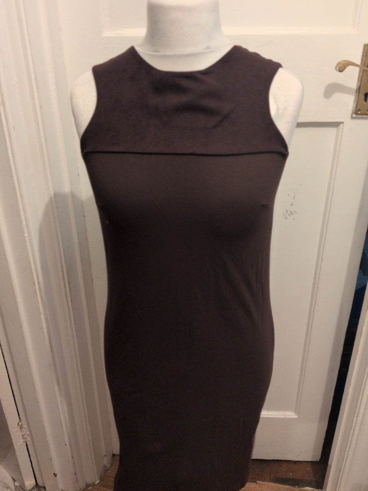 Dorothy Perkins 12 Dark Brown Sleeveless Dress