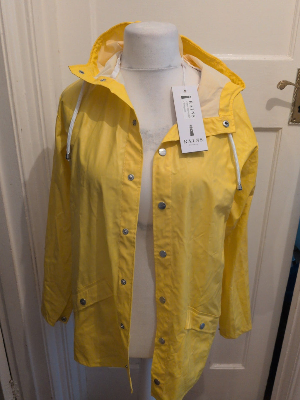 Brand New Rains XS/S Yellow Rain Coat