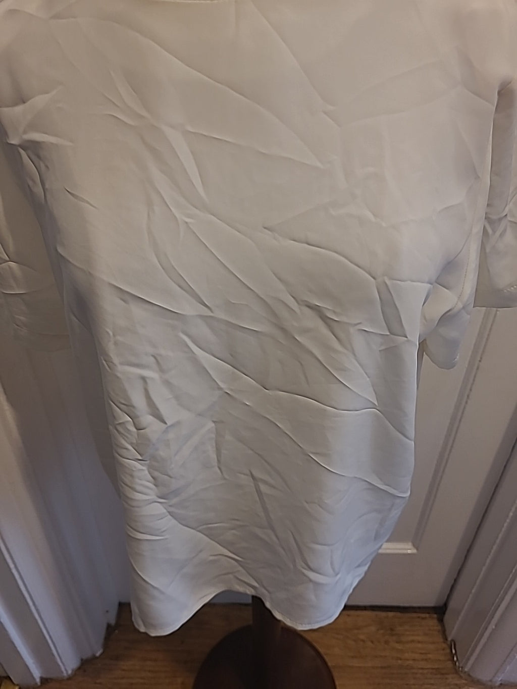 Ladies Amani 14 White/ Cream Short Sleeve Blouse