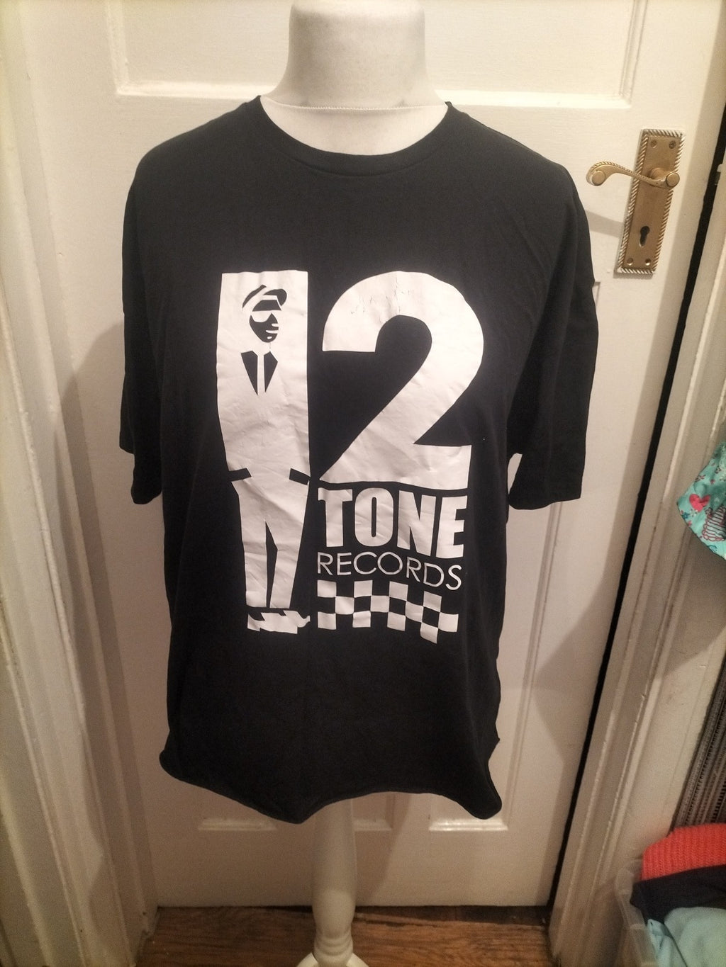 Uneek 2XL Black With White Print Short Sleeve T-shirt