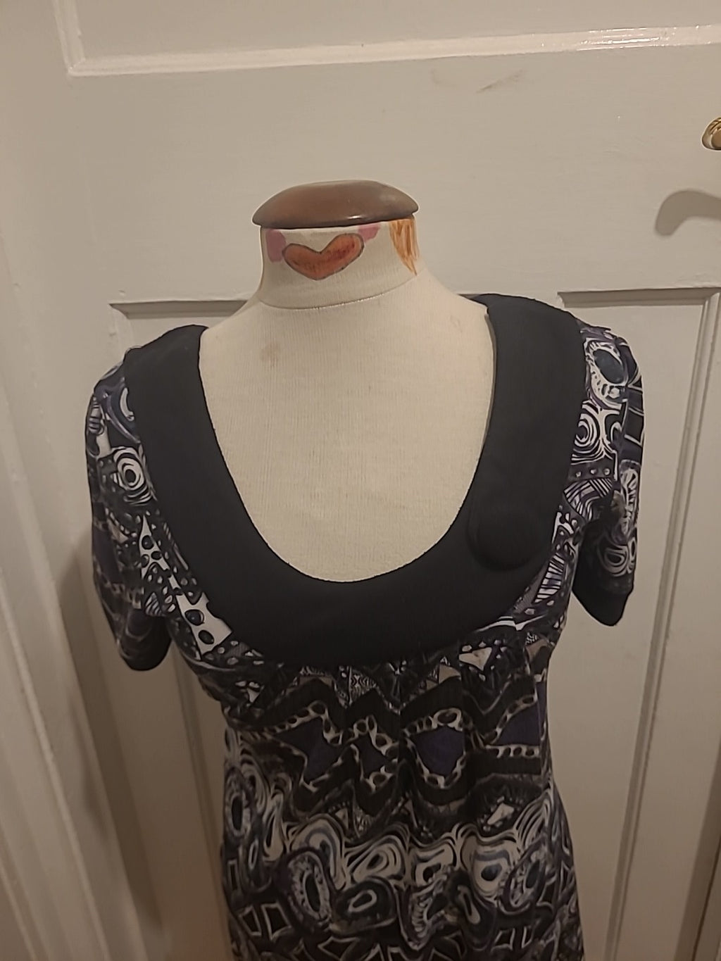 Ladies Izabel Size Medium Blue/Purple Short Sleeved Dress
