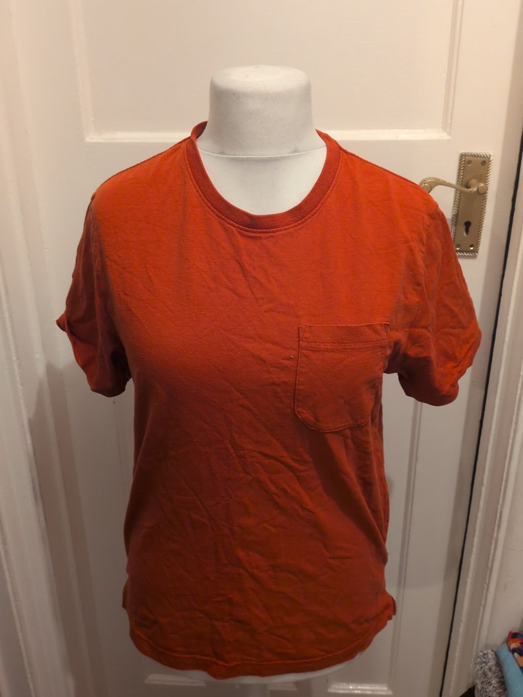 Mens M&S Size Medium Rust Orange Short Sleeved T-shirt