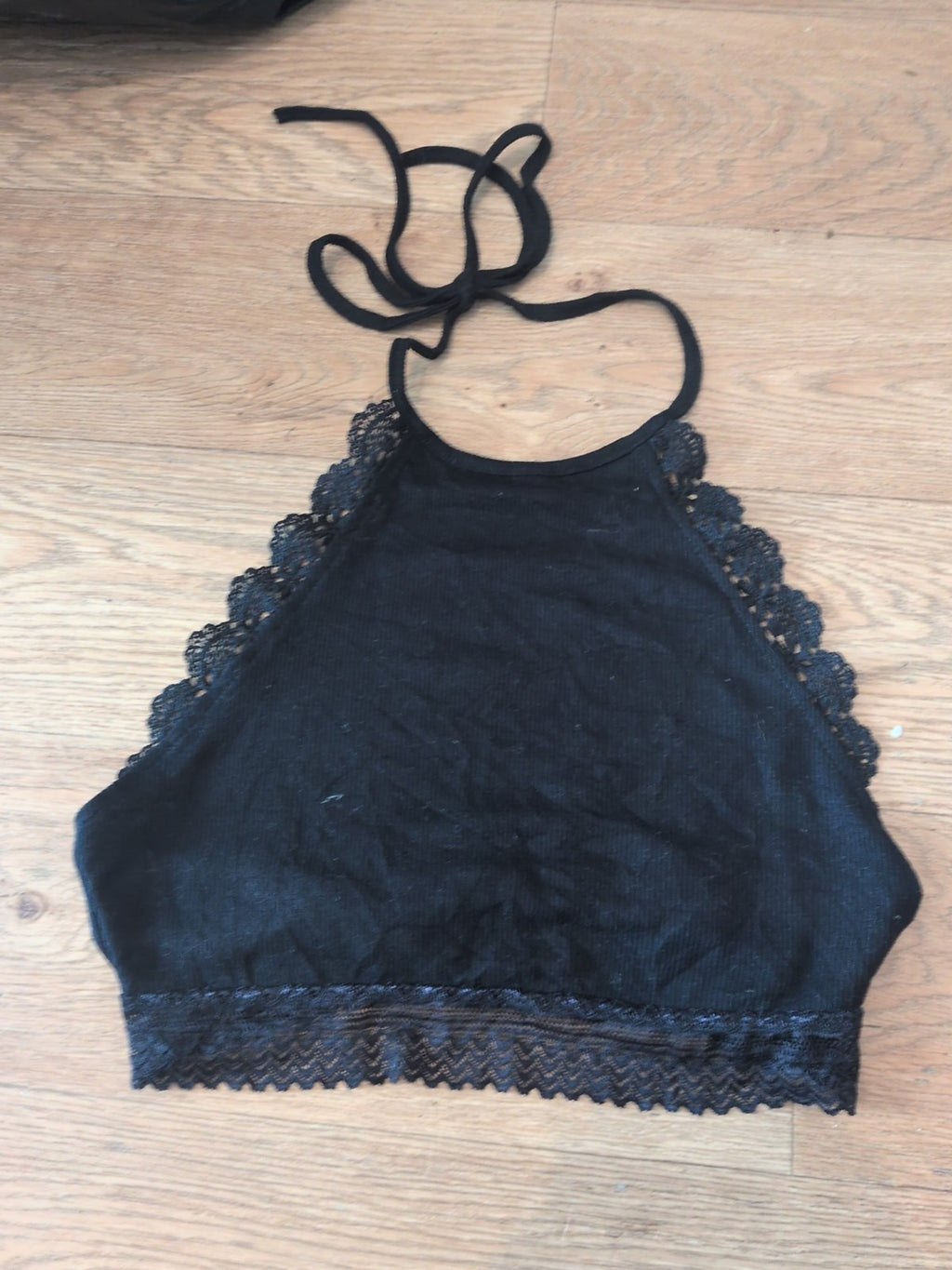 Shein Small Black Frill Sleeveless Top