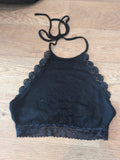 Shein Small Black Frill Sleeveless Top