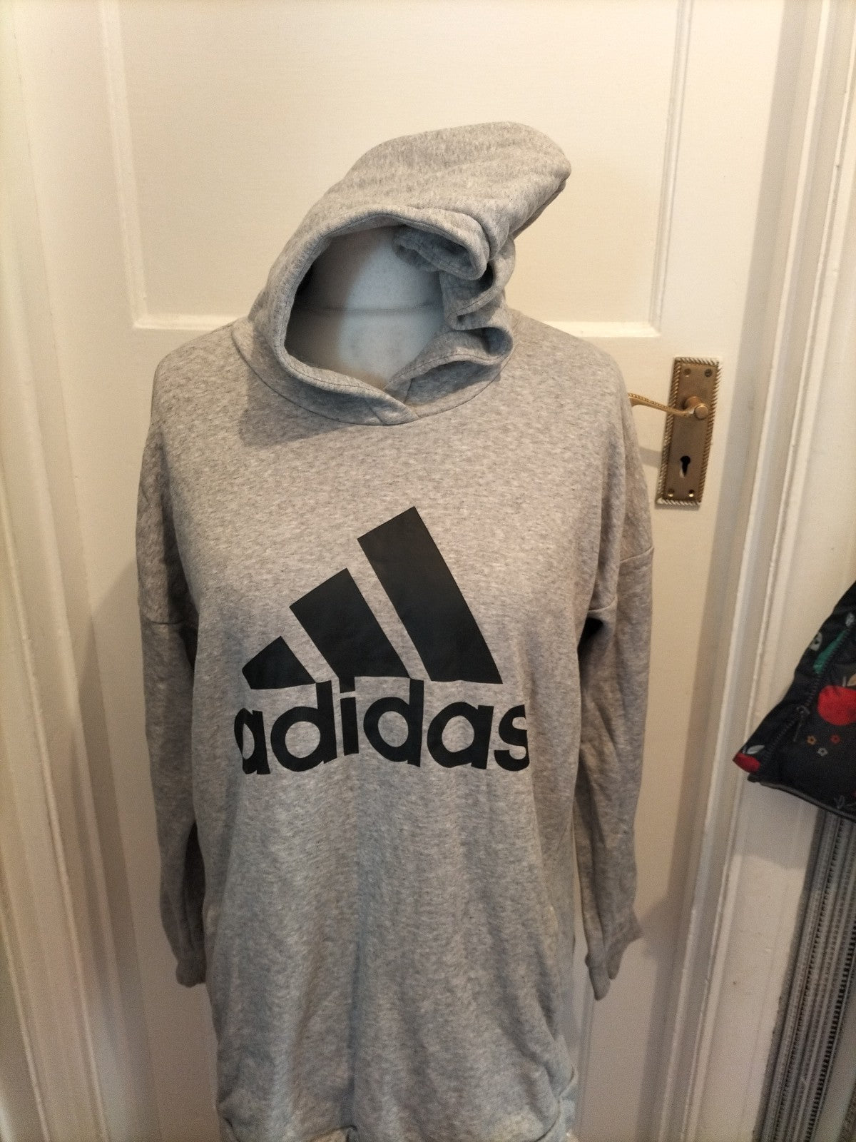 Ladies Adidas Size 16-18 Grey Pullover Hoodie