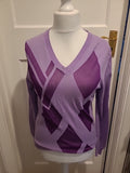 Ladies Size Medium 2 Tone Purple Lightweight Jumper