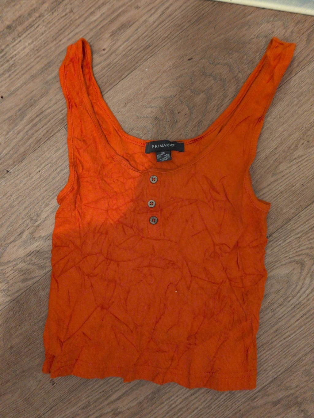 Primark XS Orange Sleeveless T-shirt
