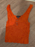 Primark XS Orange Sleeveless T-shirt