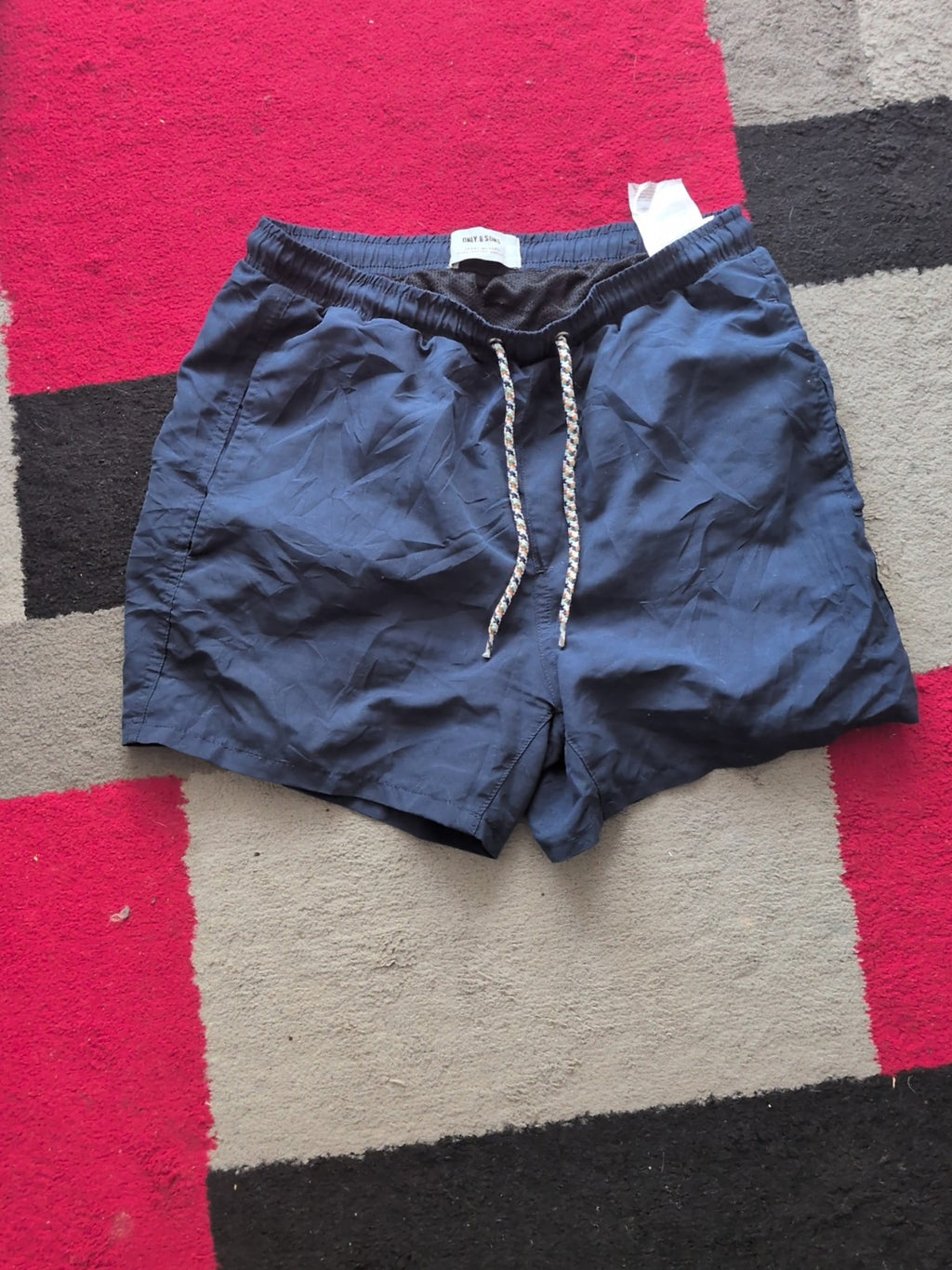 Only And Sons Extra Small Navy Mesh Lined Shorts