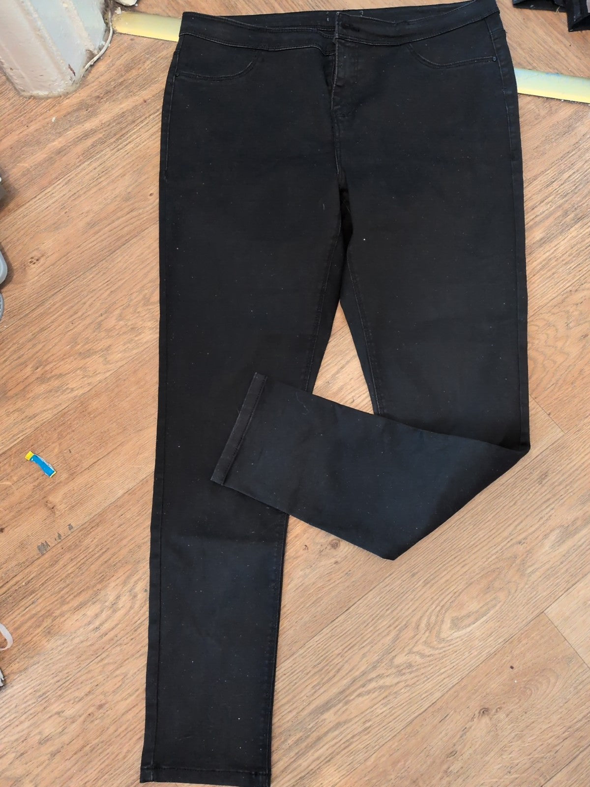 Dorothy Perkins 18 Black With Silver Speckles Jeans