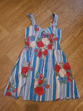Ladies Primark Size 10 Multicoloured Floral Sleeveless Knee Length Dress