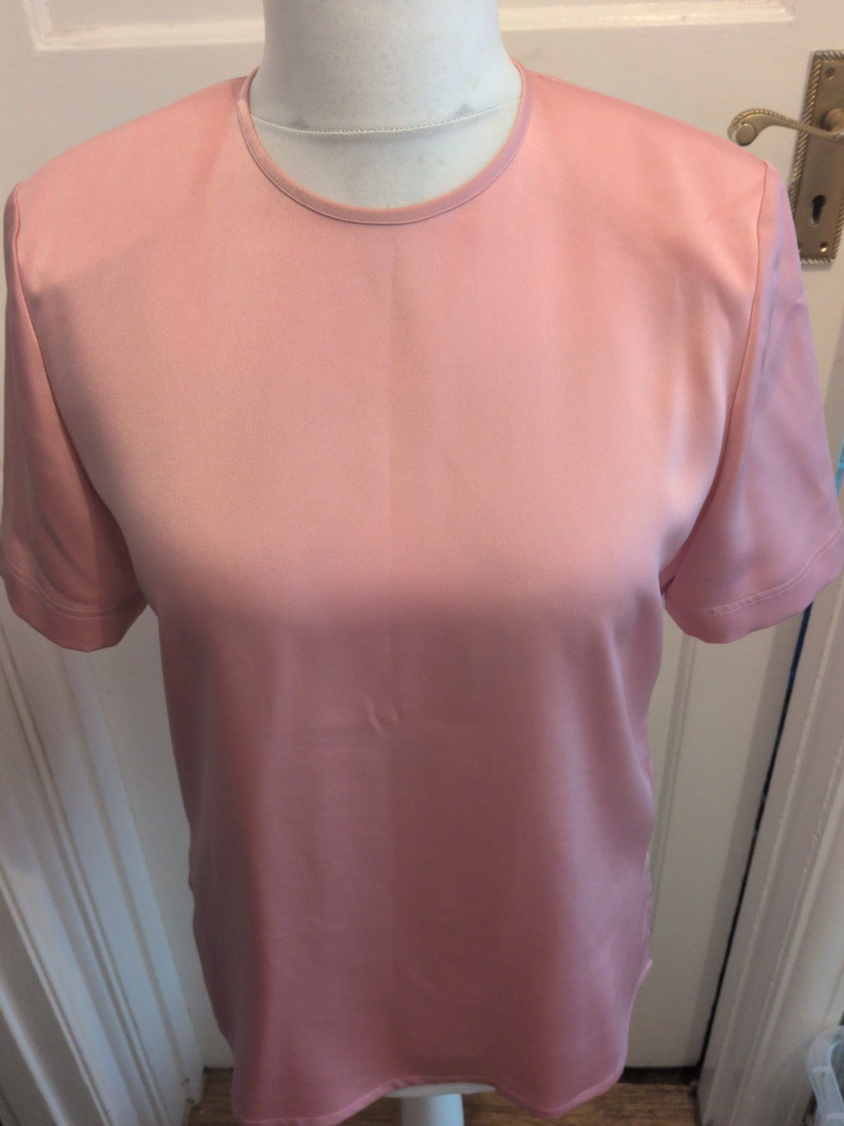 Viyella 10 Purple Padded Short Sleeve Blouse