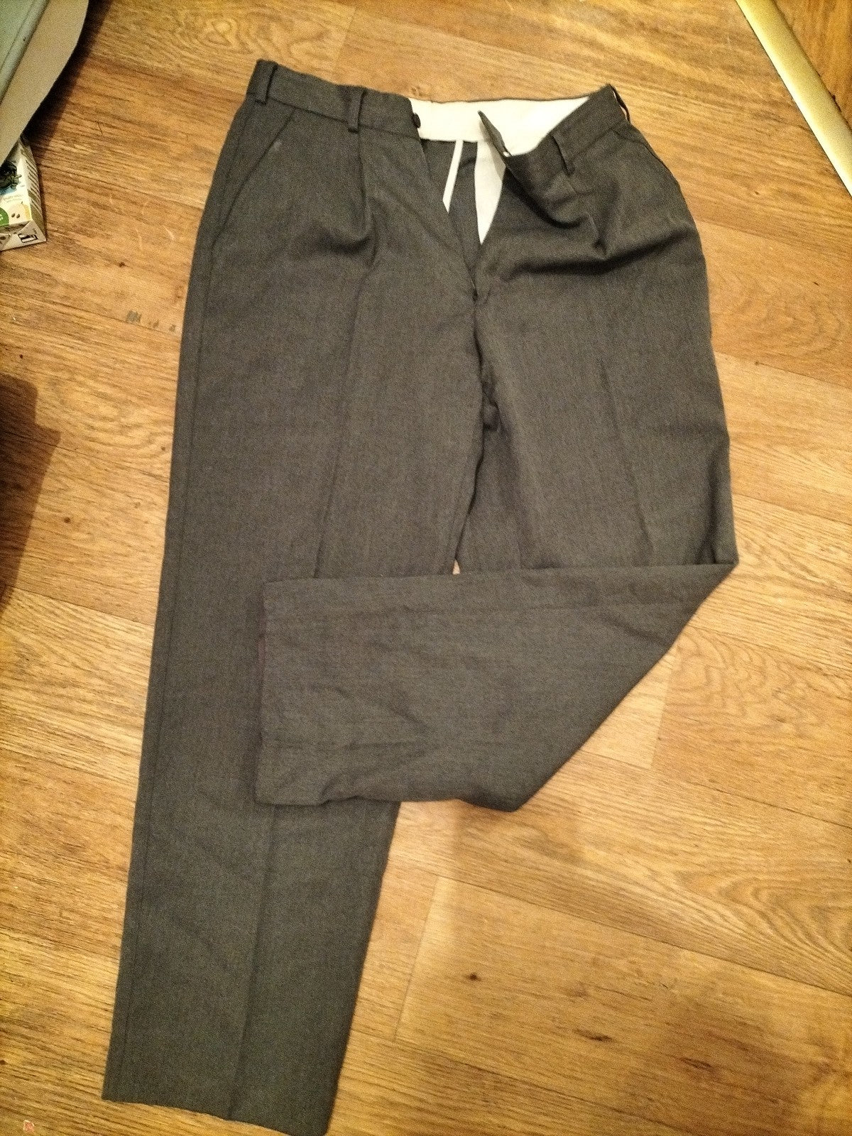 Mens 34 Short Grey Smart Trousers