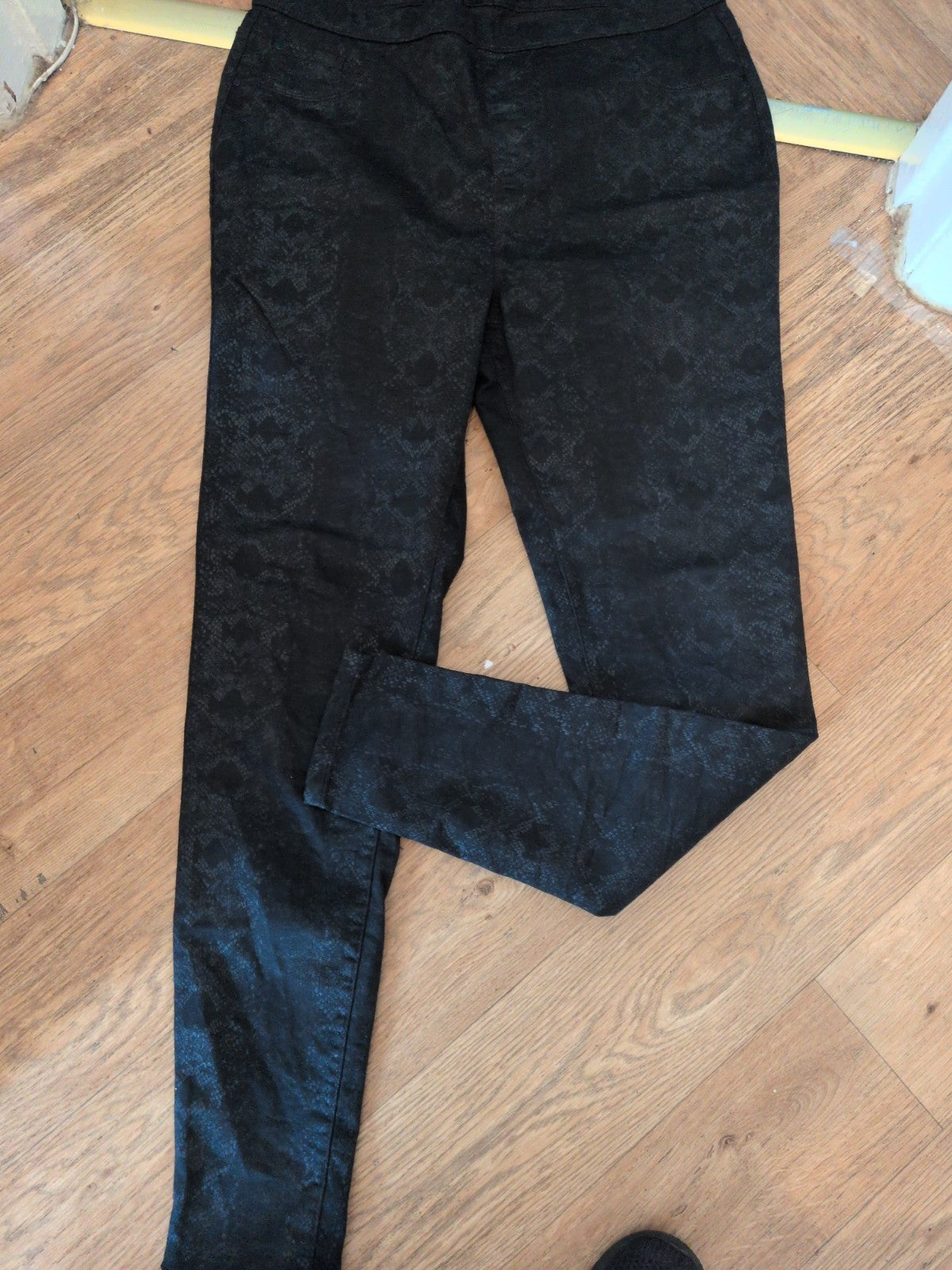 George 16 Black Patterned "Erin" Jegging